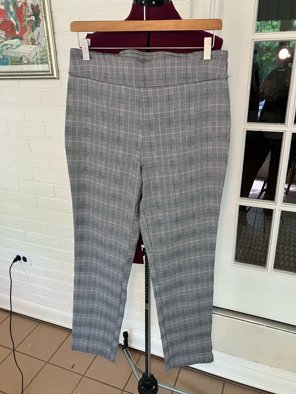 Counterparts Gray Plaid Straight Leg Pants 12P